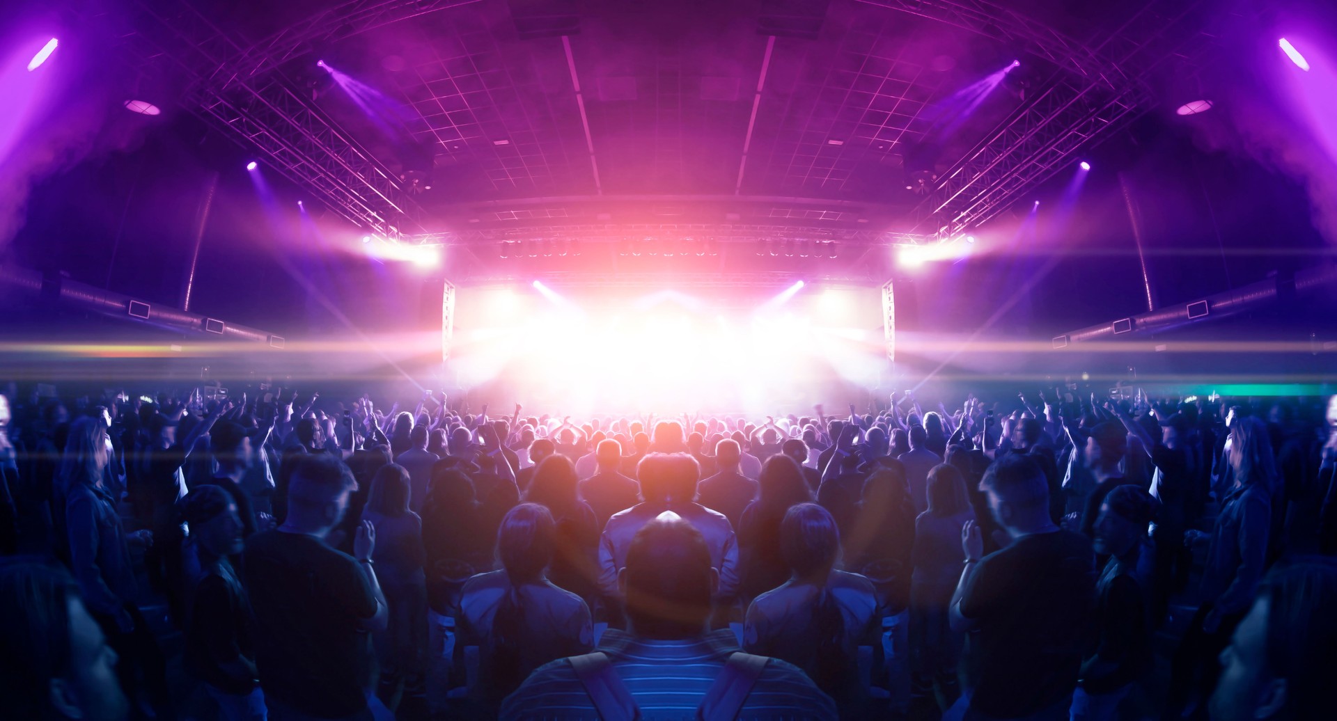 Crowded concert venue
